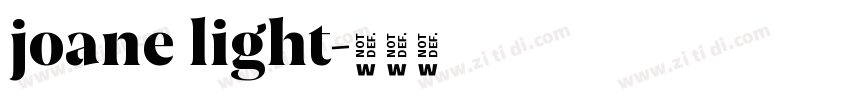 joane light字体转换